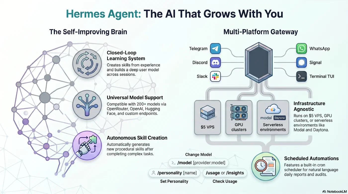 How Hermes Agent Works: From Closed-Loop Learning to Multi-Platform Deployment - AI generated
